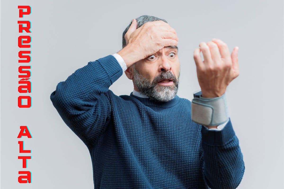 O que causa pressão alta? Descubra hoje como cuidar e prevenir a hipertensão 1 homem medindo pressão
