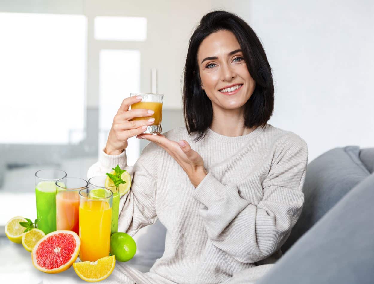 Suco detox para curar ressaca: chega de sofrer porque exagerou no álcool; confira 3 opções 1 mulher tomando suco detox após ressaca