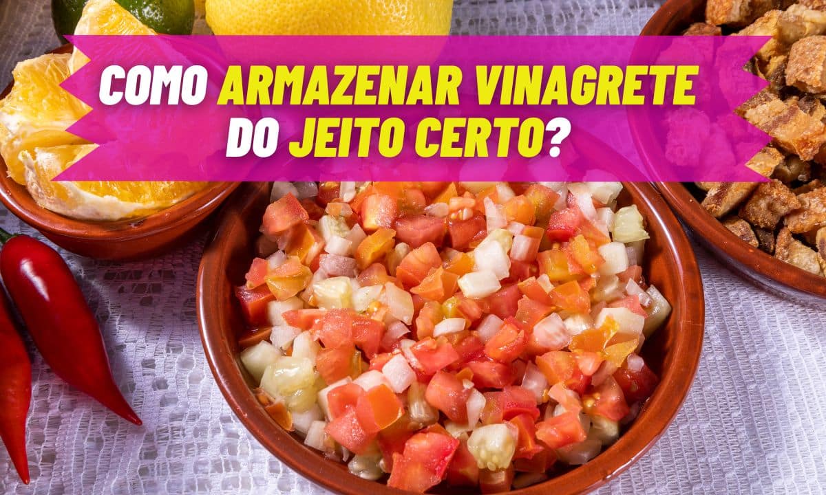 Saiba armazenar o vinagrete do jeito certo e em quanto tempo consumir 1 Armazenamento e consumo do vinagrete.