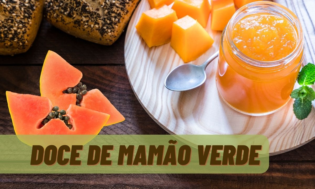 Doce de mamão verde light; aprenda essa versão zero açúcar 1 Doce de Mamão Verde