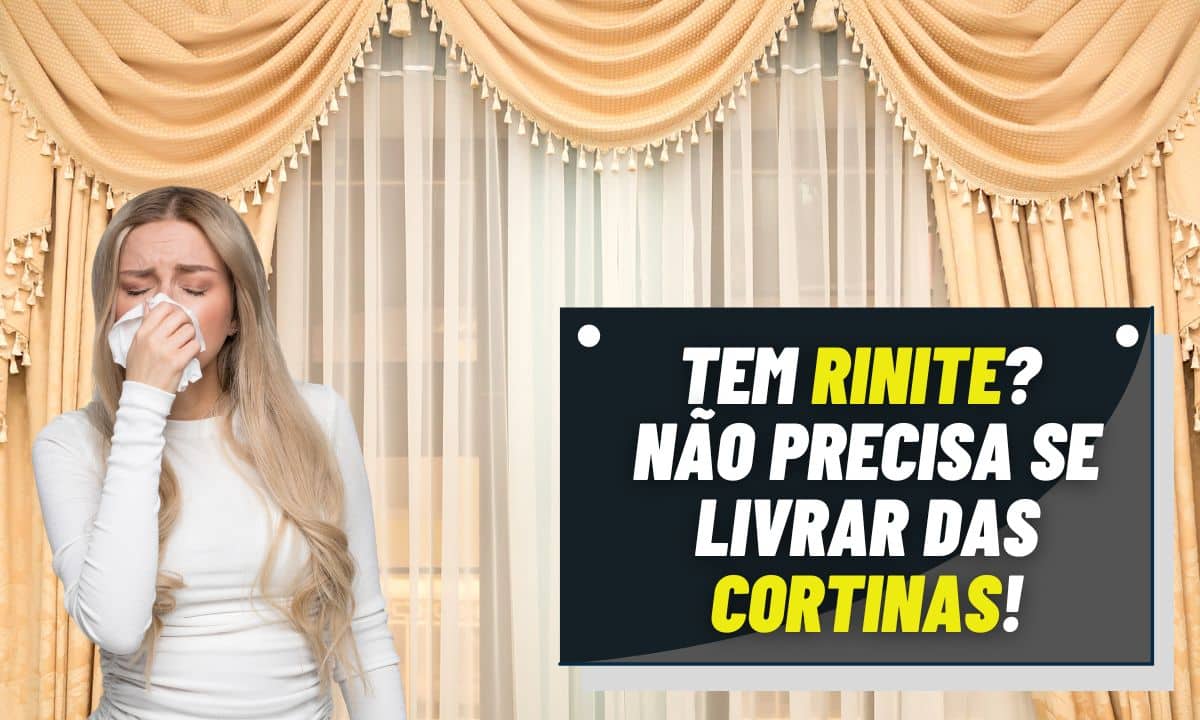 Qual é a melhor cortina para quem sofre de rinite? Veja como higienizar 1 Cortina para quem sofre com rinite.
