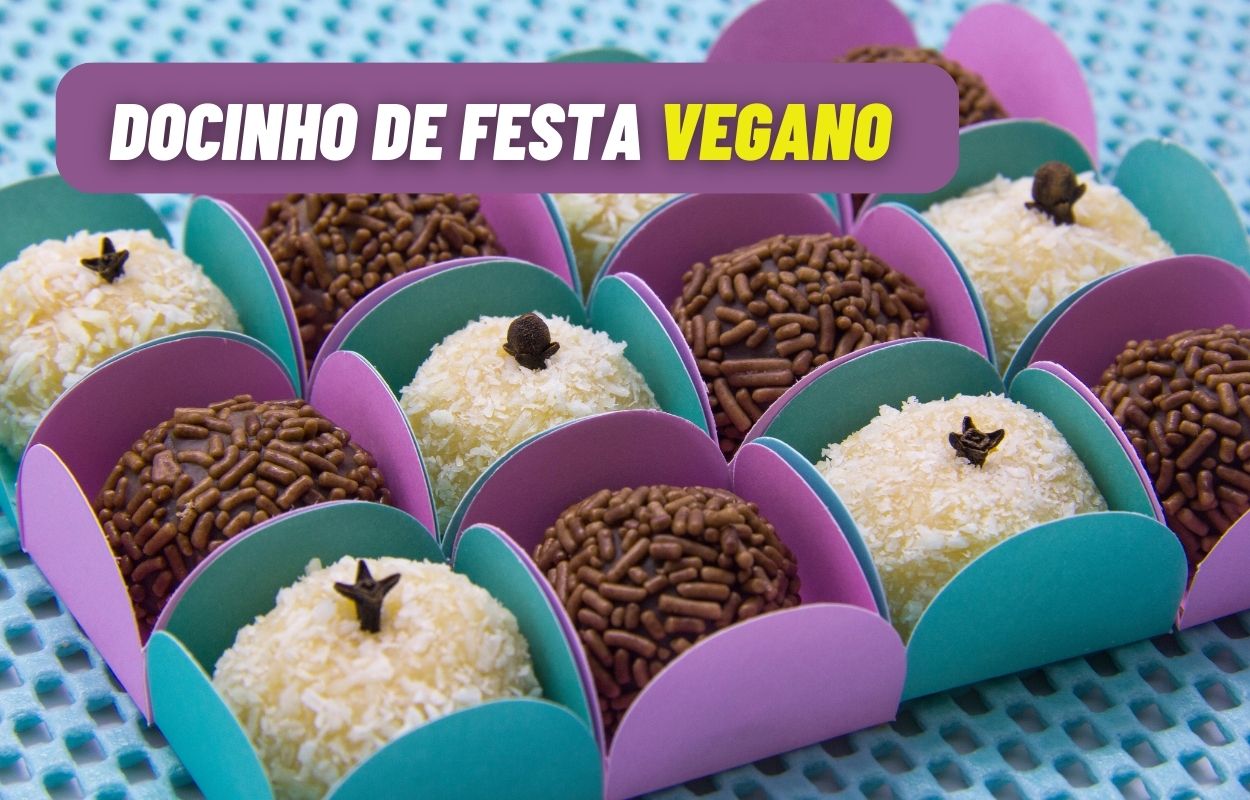 Docinho de Festa Vegano: confira duas opções deliciosas e sem lactose 1 Docinho de Festa Vegano.