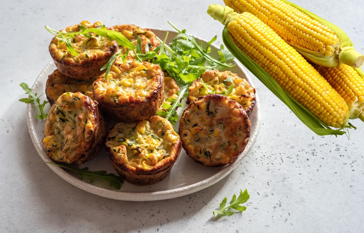 Bolinho de milho verde assado saudável: preparo versátil e muito nutritivo 1 Bolinho de Milho Assado.