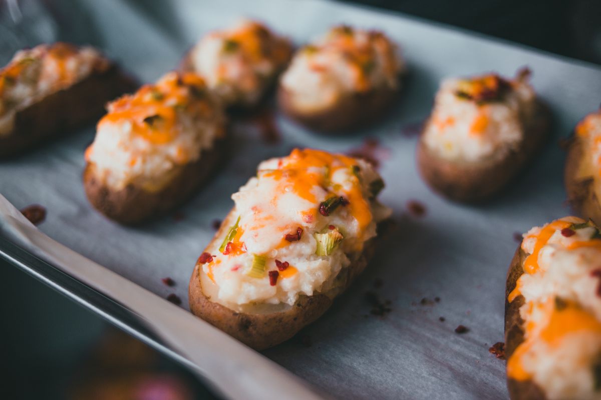 Batata recheada assada na airfryer: perfeito para uma refeição rápida 2 Batata recheada assada na airfryer