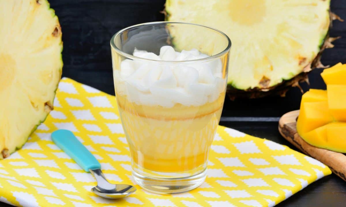 Mousse de abacaxi fit: delicioso, refrescante e muito fácil de preparar 2 Mousse de abacaxi fit.