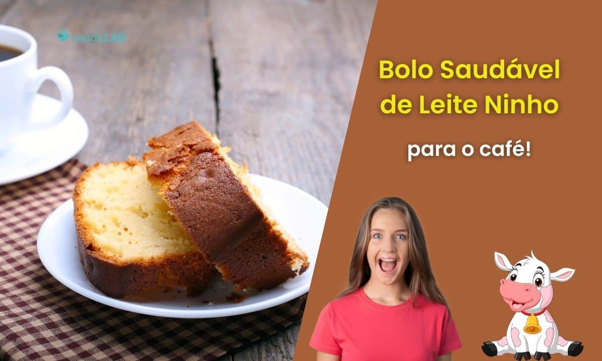Bolo Saudável de Leite Ninho: opção perfeita para o lanche da tarde 1 Bolo Saudável de Leite Ninho.