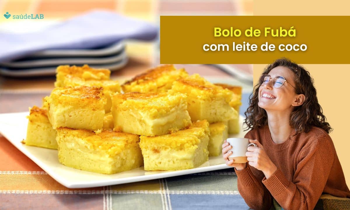 Bolo de fubá com leite de coco: receita deliciosa pronta em 45 minutos 1 Bolo de Fubá com Leite de Coco.