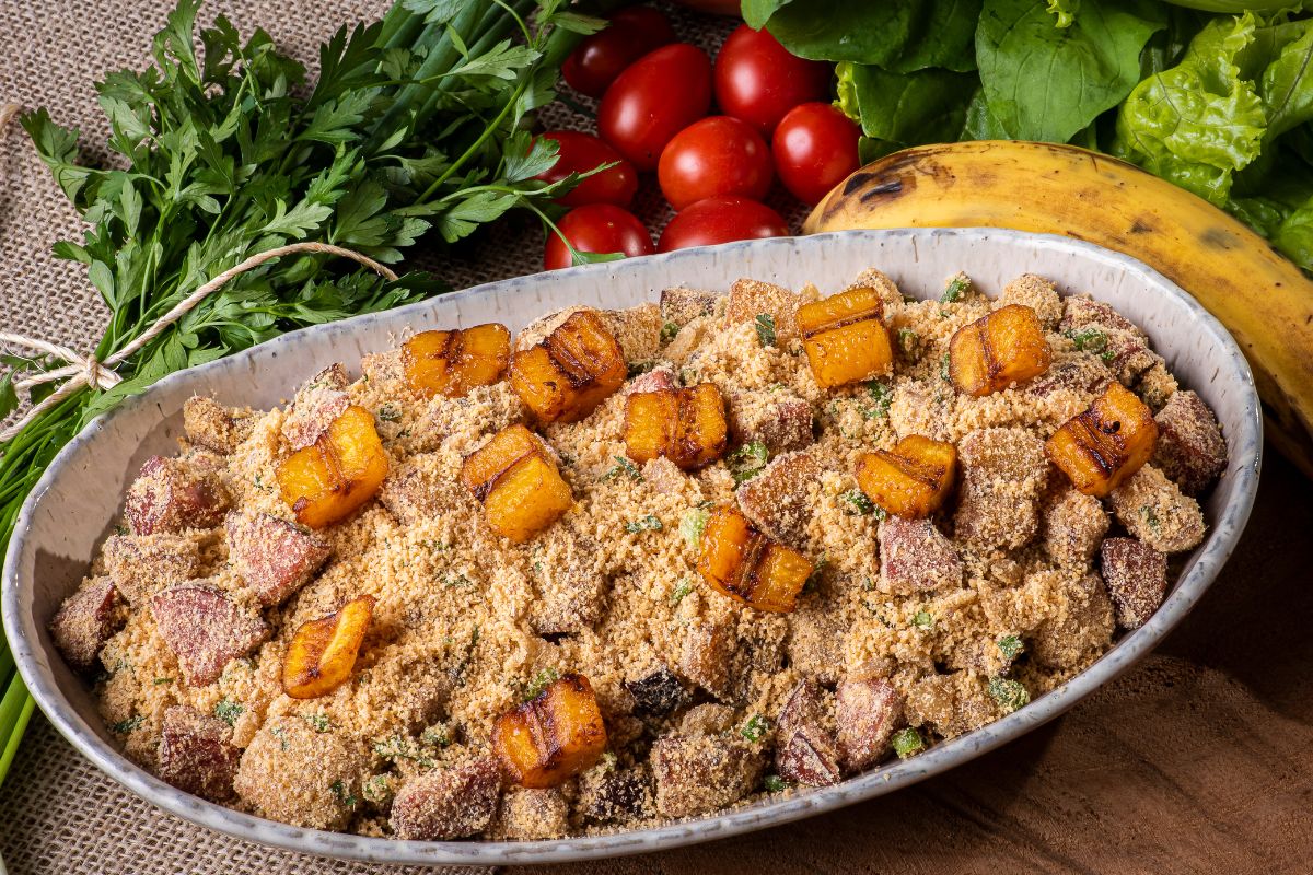 Virado de banana com queijo: versão saudável, nutritiva e pouco calórica 2 Virado de banana com queijo