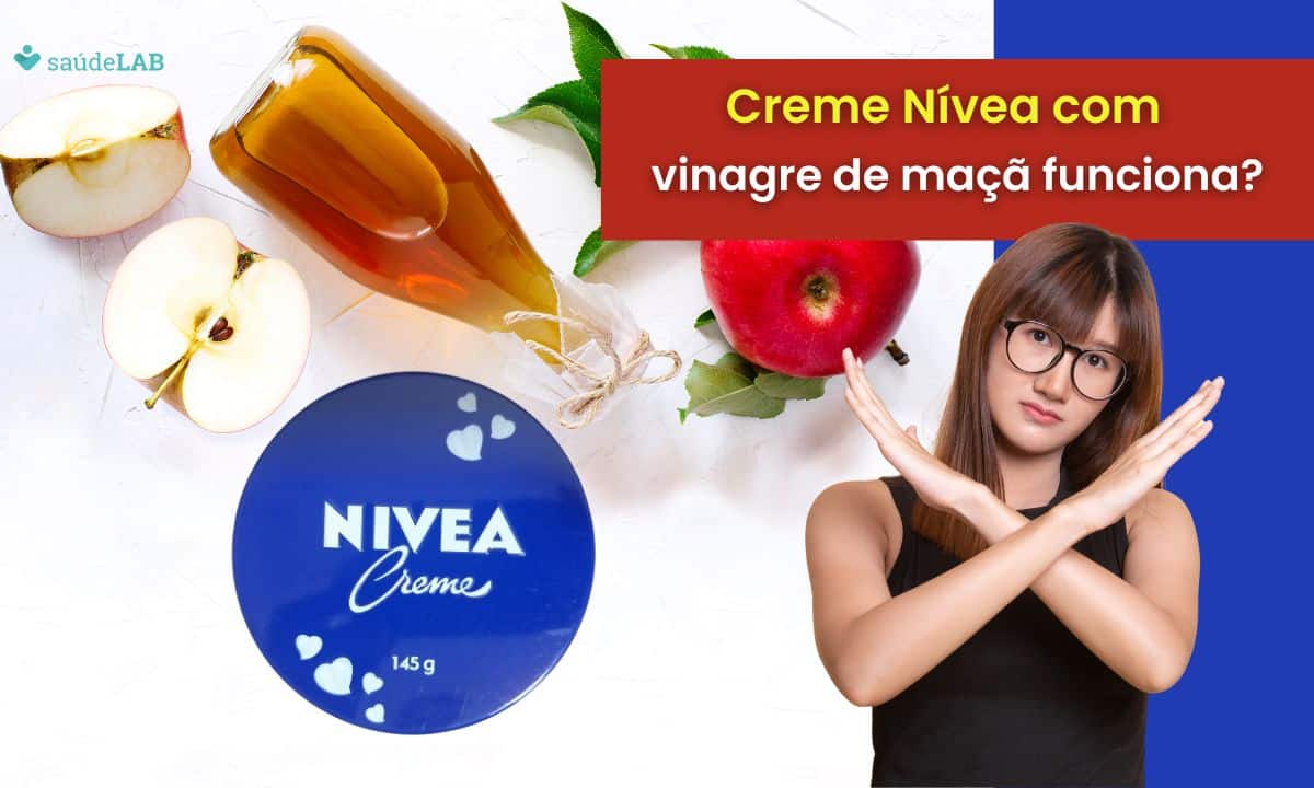 Creme Nívea com Vinagre de Maçã: será que essa combinação realmente funciona? 1 creme Nívea com vinagre de maçã.