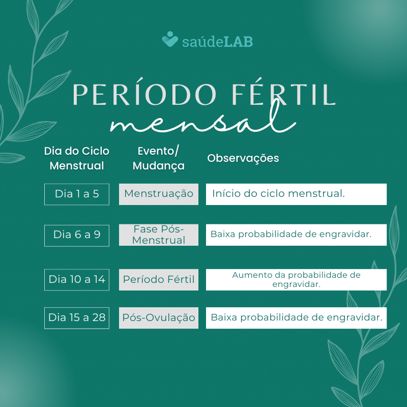 7 dias após a menstruação pode engravidar? Descubra as chances e como calcular o período fértil 2 Tabela de período fértil.