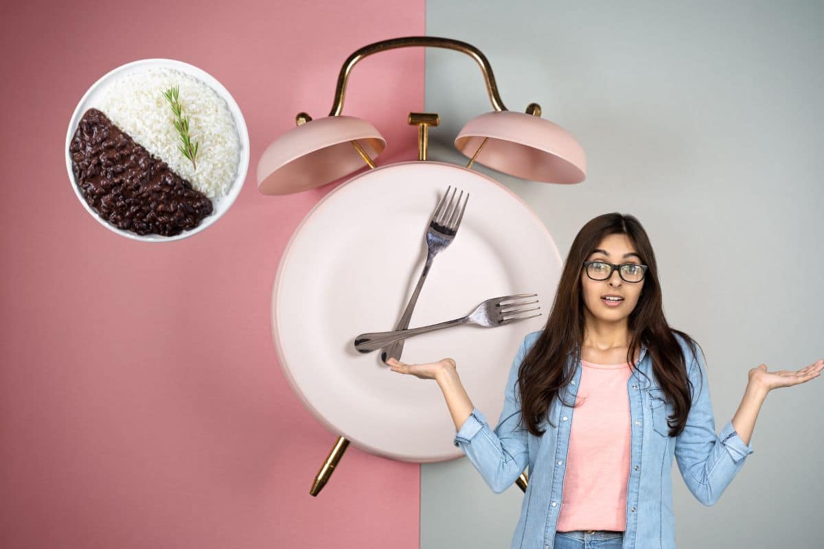 Pode comer arroz e feijão no jejum intermitente? Confira dicas para acertar nas escolhas 1 pode comer arroz e feijão no jejum intermitente. Foto: Canva PRO