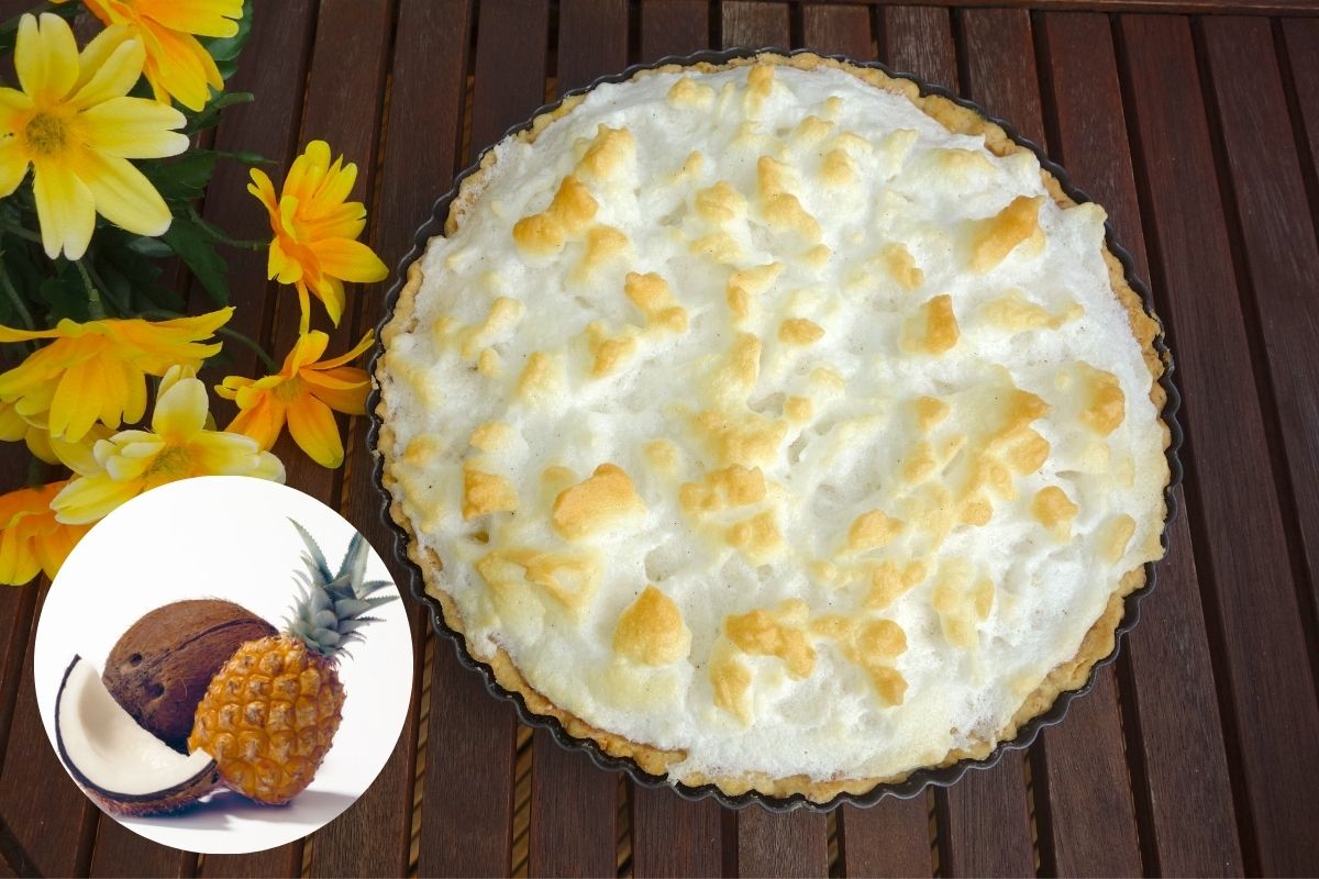 Torta de abacaxi com coco: a sobremesa perfeita com 8 porções 1 Torta de abacaxi com coco.