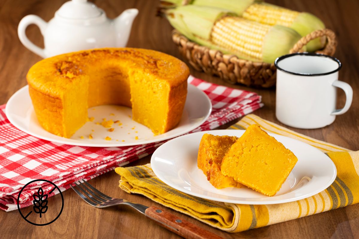 Bolo de milho sem farinha de trigo: sabor incrível e muito saudável 1 bolo de milho sem farinha.