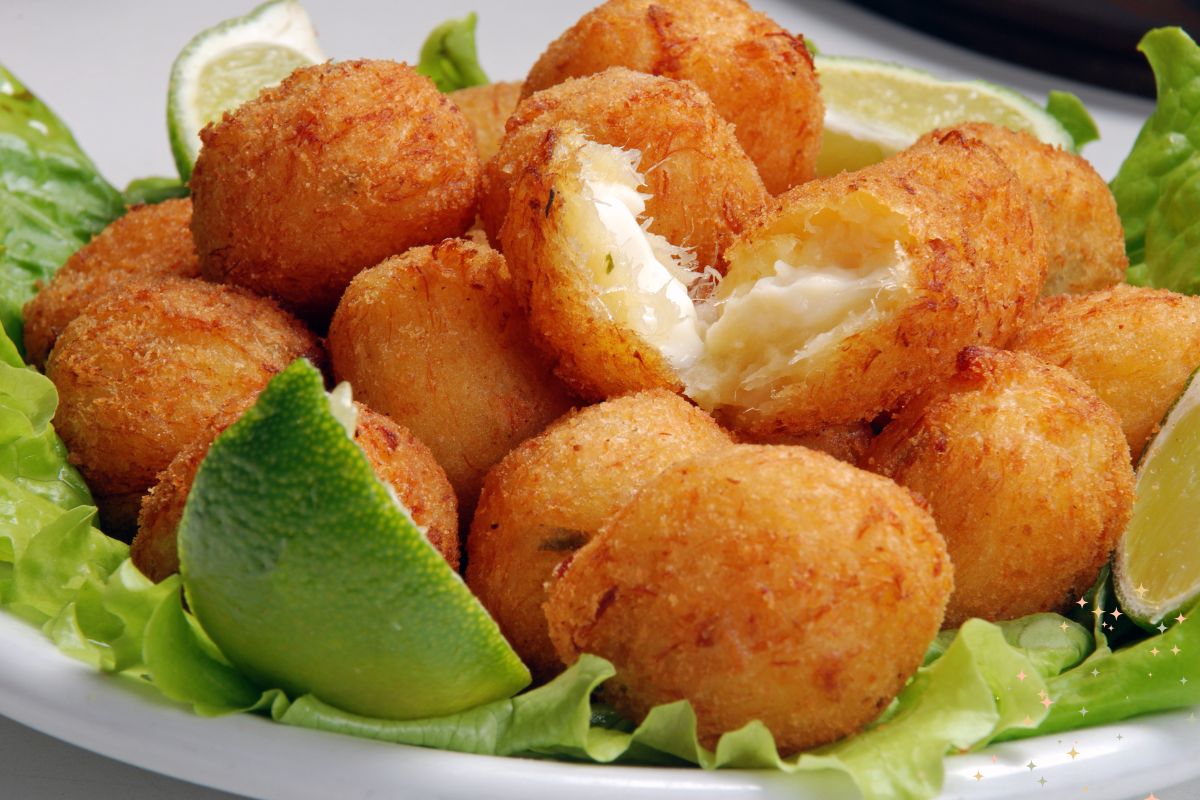 Croquete de bacalhau: receita crocante, saudável e delicioso! 1 croquete de bacalhau.