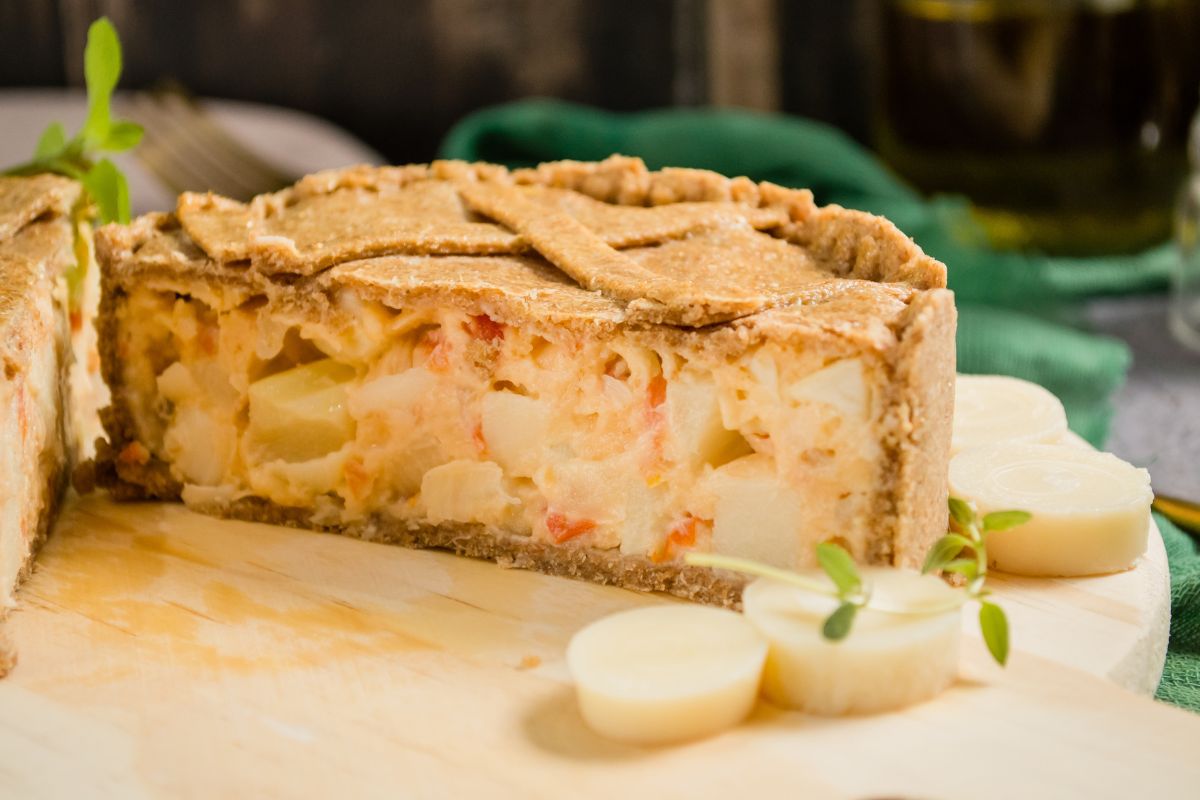 Empadão de palmito leve e saudável: receita deliciosa e sem segredos no preparo 1 empadão de palmito.