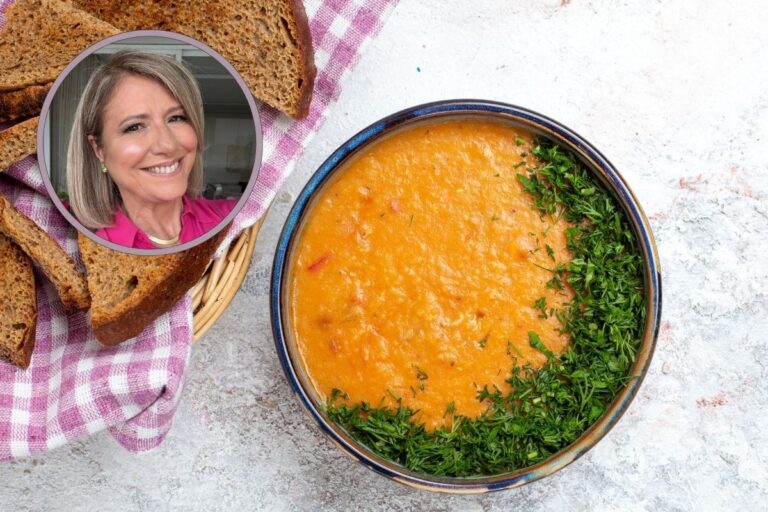 Sopa quente de taioba e inhame.